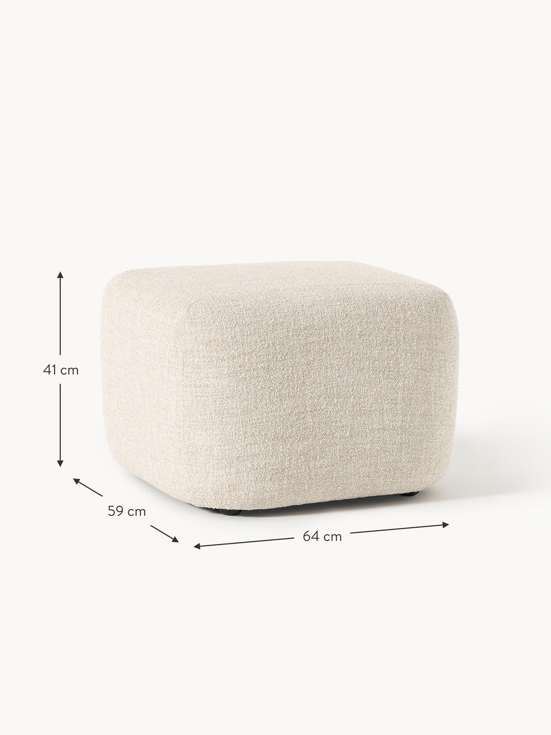 Bellara Bouclé Ottoman