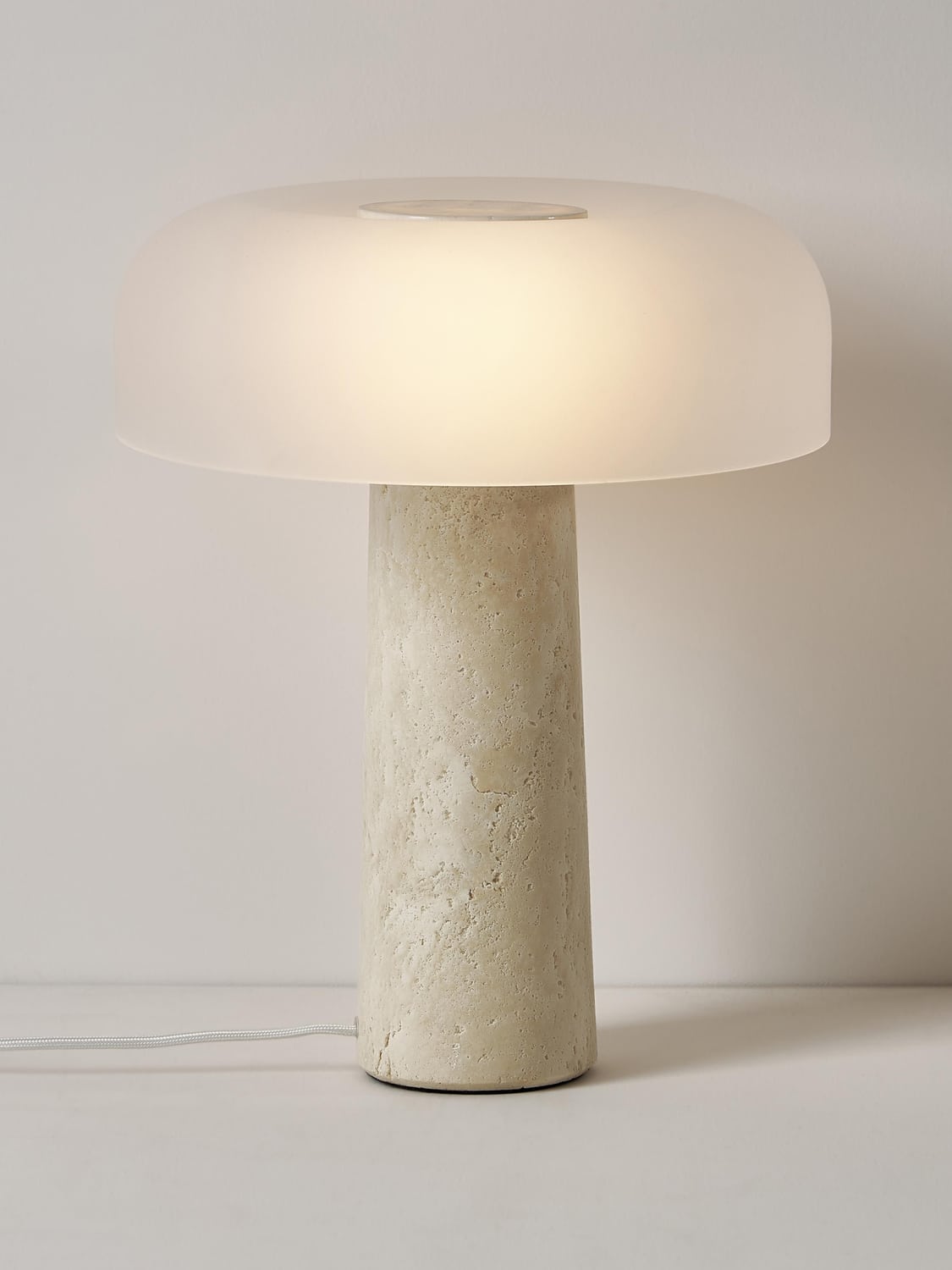 Varenna Table Lamp with Travertine Base