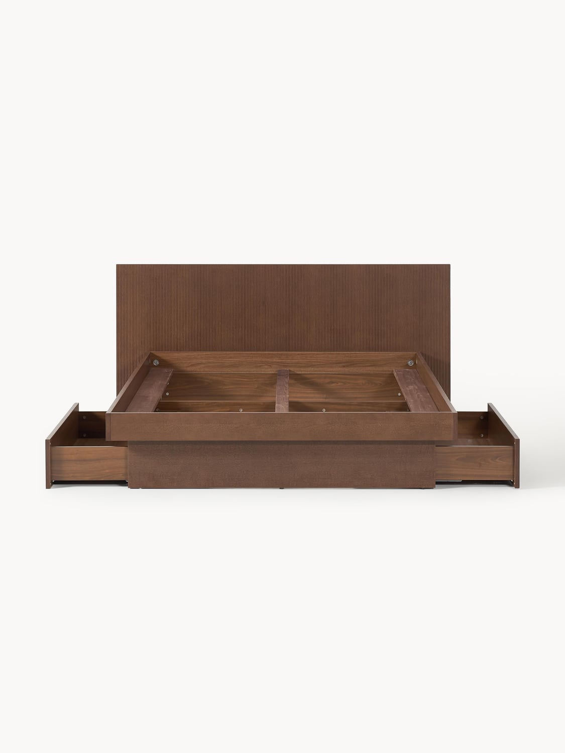 Eupilio Wooden Bed with Drawers and Headboard
