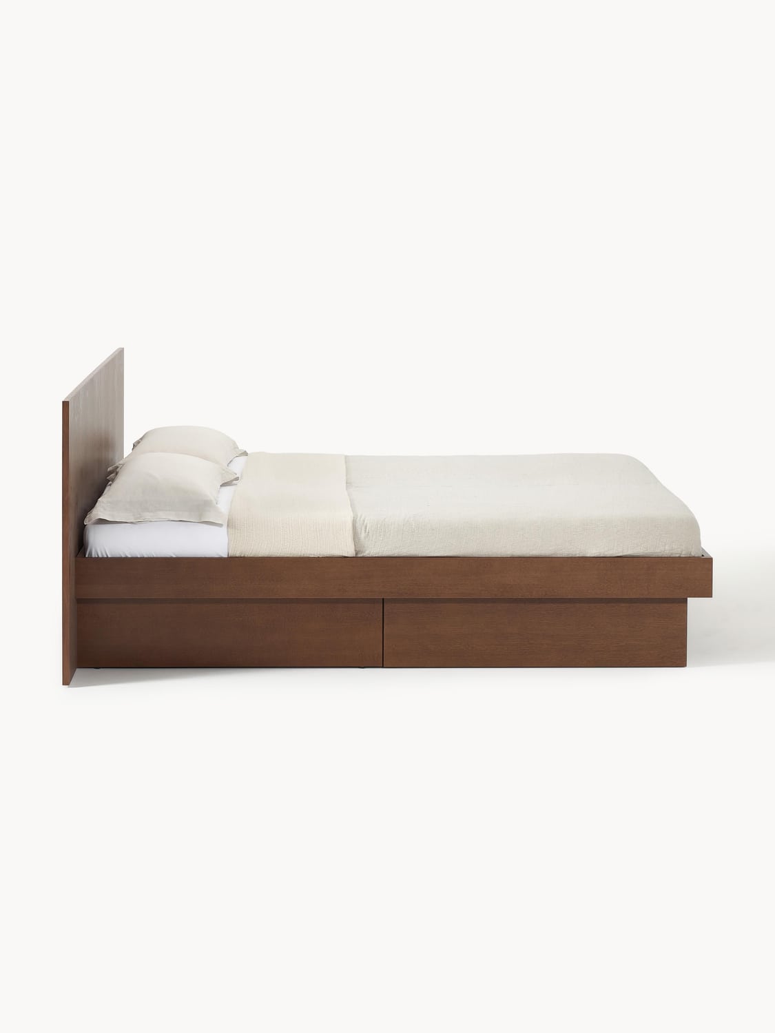 Eupilio Wooden Bed with Drawers and Headboard