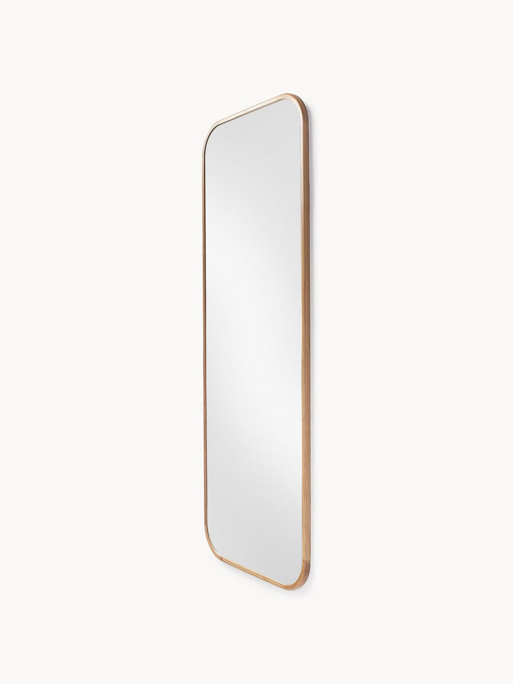 Rovellasca Full-Length Wall Mirror with Oak Wood Frame
