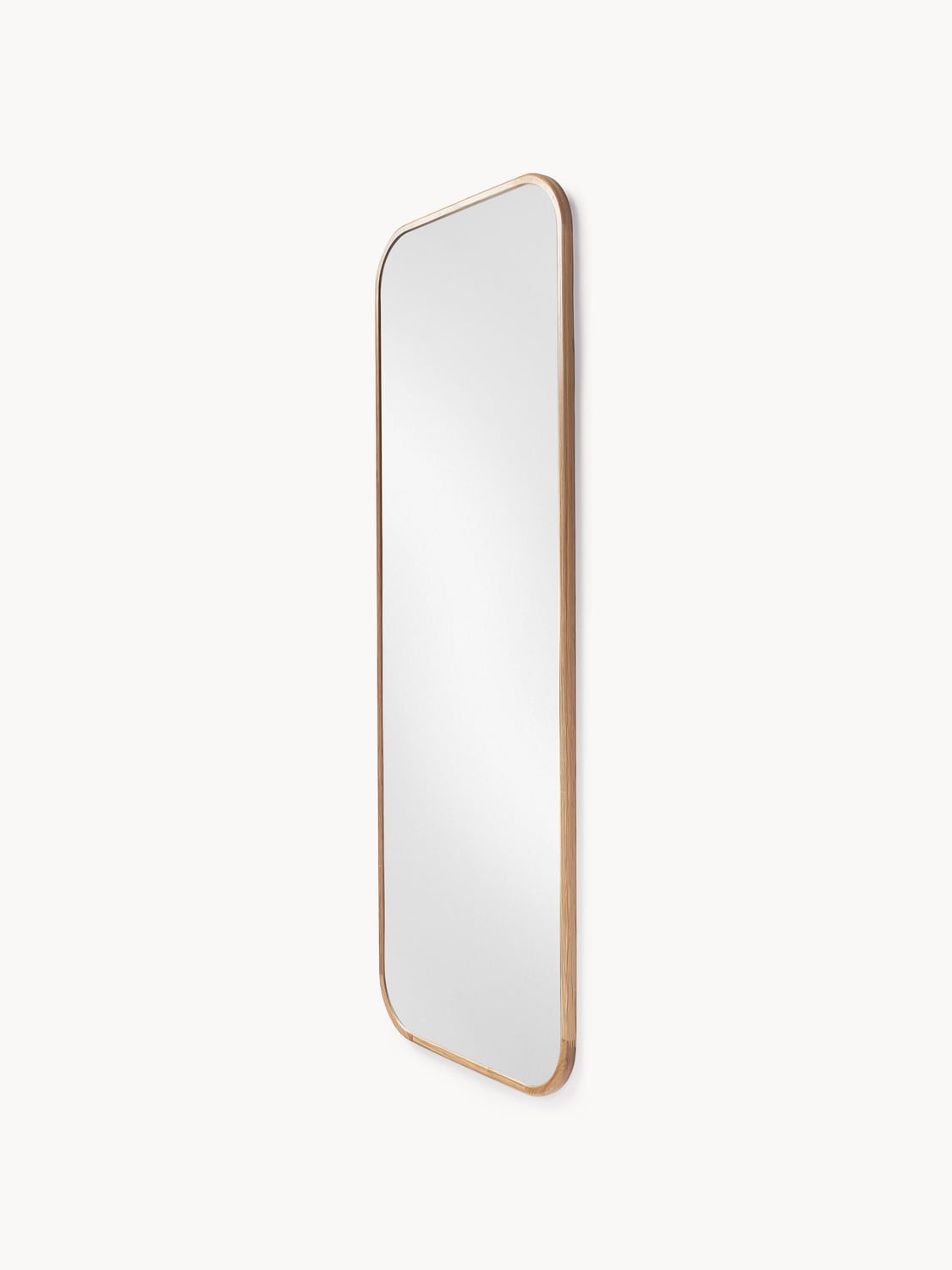 Rovellasca Full-Length Wall Mirror with Oak Wood Frame