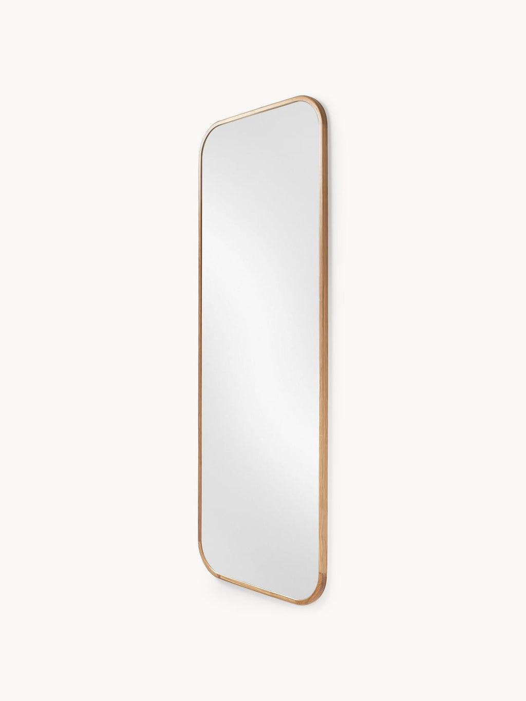 Rovellasca Full-Length Wall Mirror with Oak Wood Frame