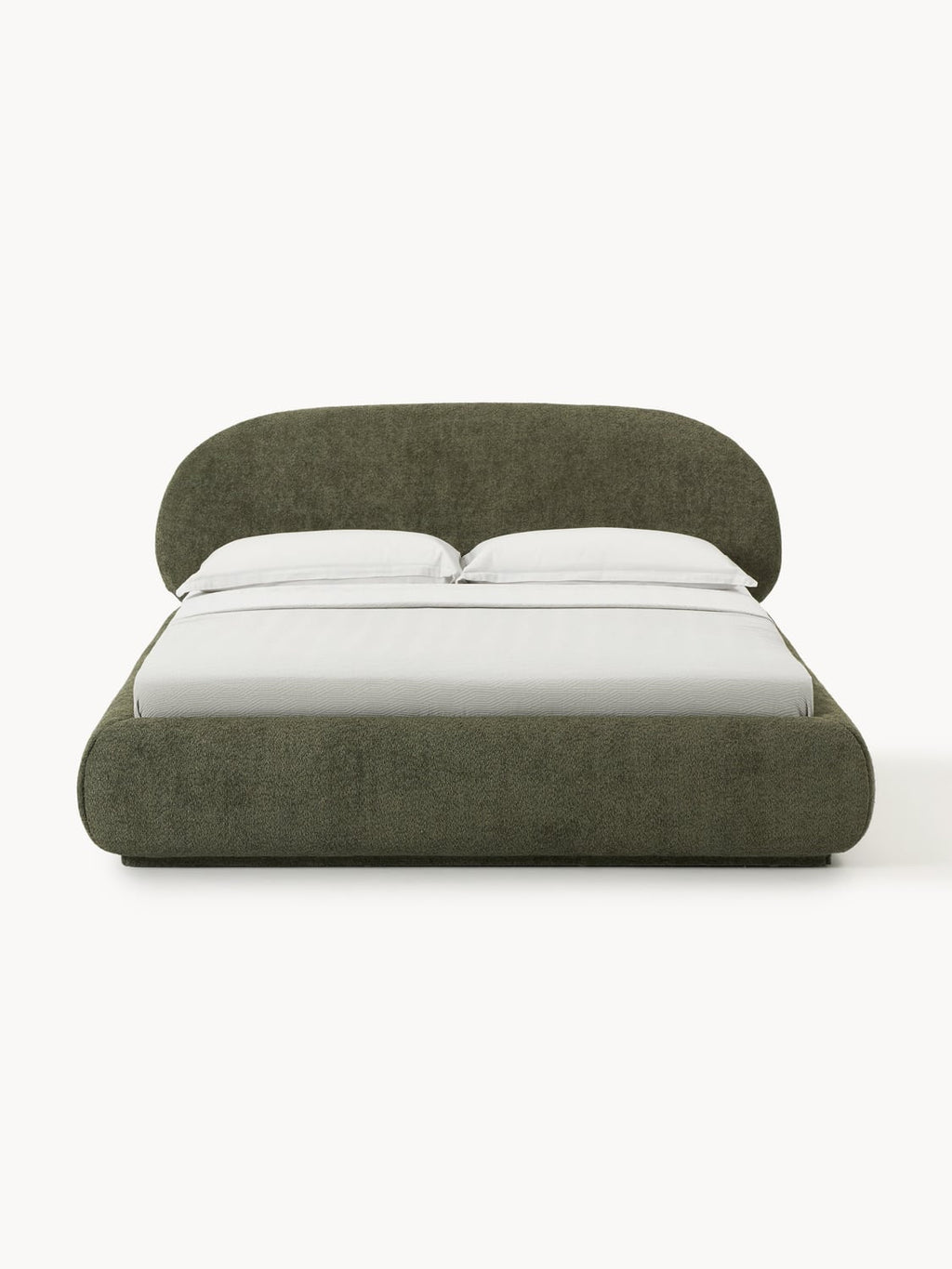 Corvara Upholstered Teddy Bouclé Bed with Storage