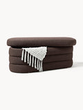 Alserio Bouclé Upholstered Bench with Storage Space