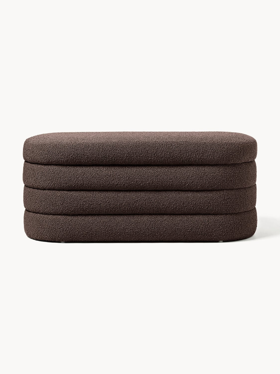 Alserio Bouclé Upholstered Bench with Storage Space