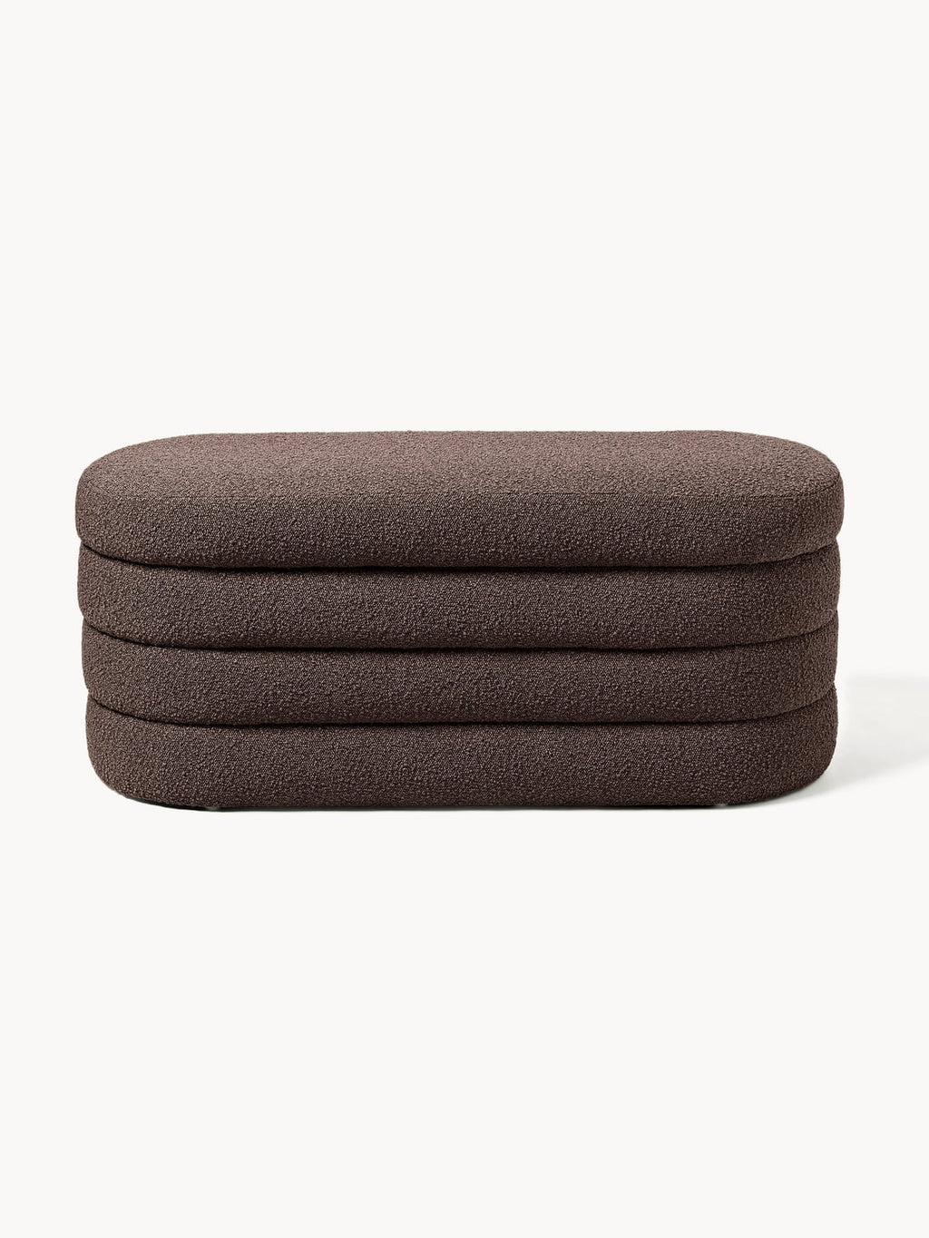 Alserio Bouclé Upholstered Bench with Storage Space
