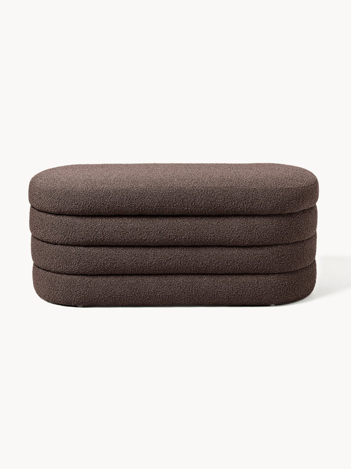 Alserio Bouclé Upholstered Bench with Storage Space