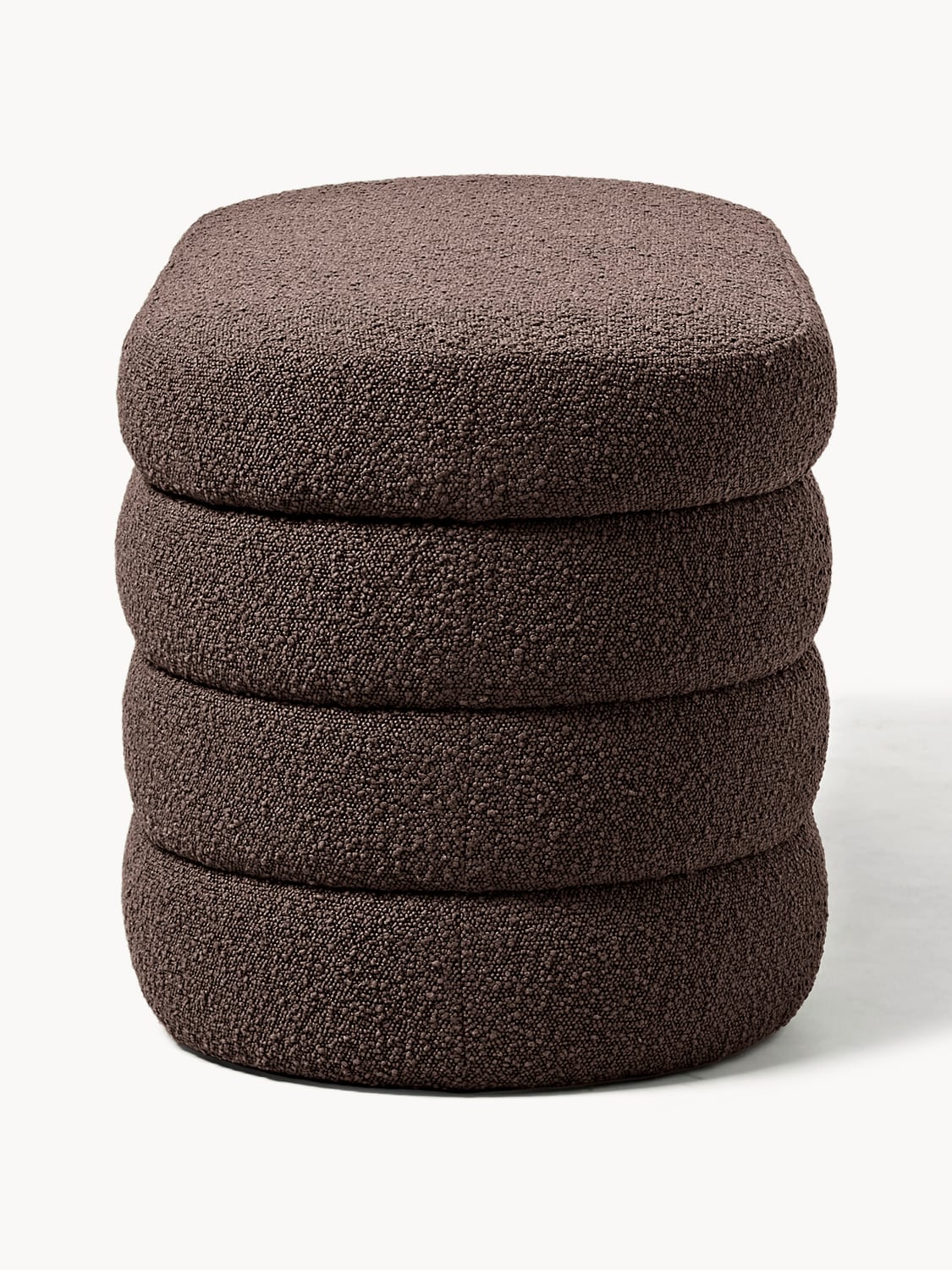 Alserio Bouclé Upholstered Bench with Storage Space