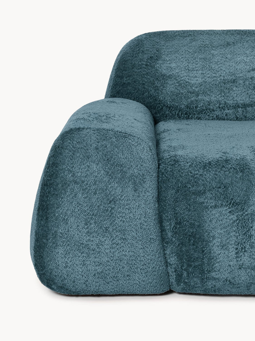 Bellara Teddy Bouclé Sofa (2-seater) with Chaise End