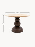 Delebio Round Dining Table with Travertine Table Top, Ø 110 cm