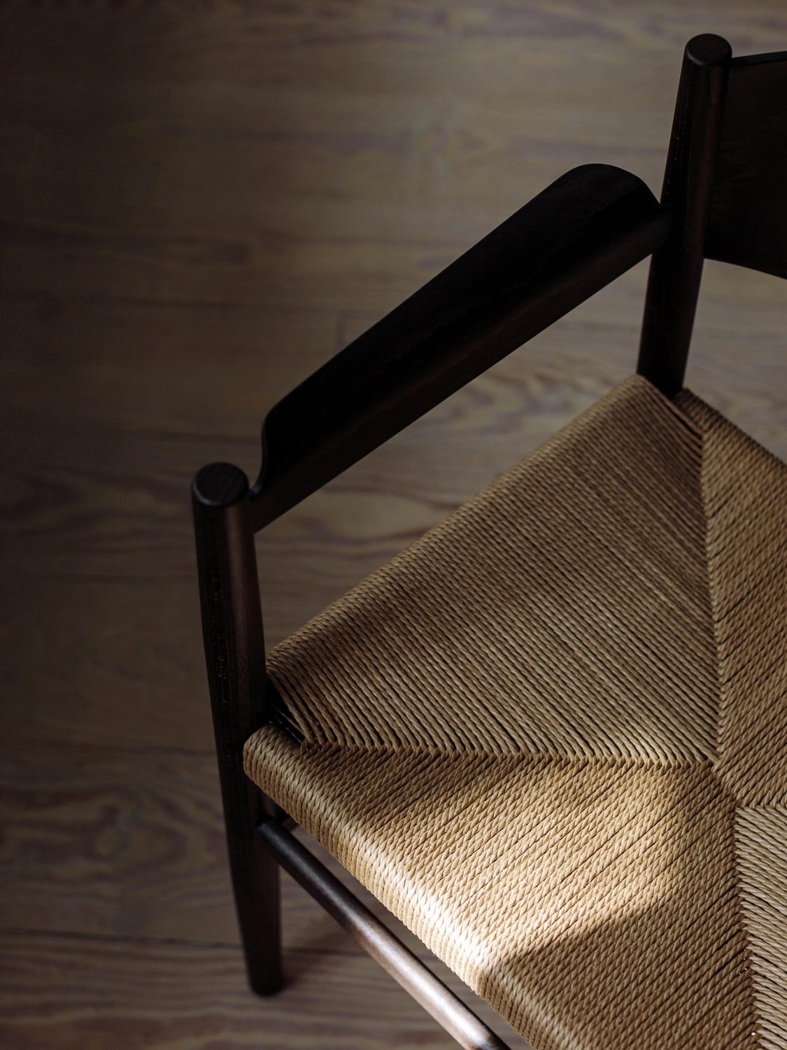 Esino Handmade Beech Wood Dining Chair with Woven Seat Surface