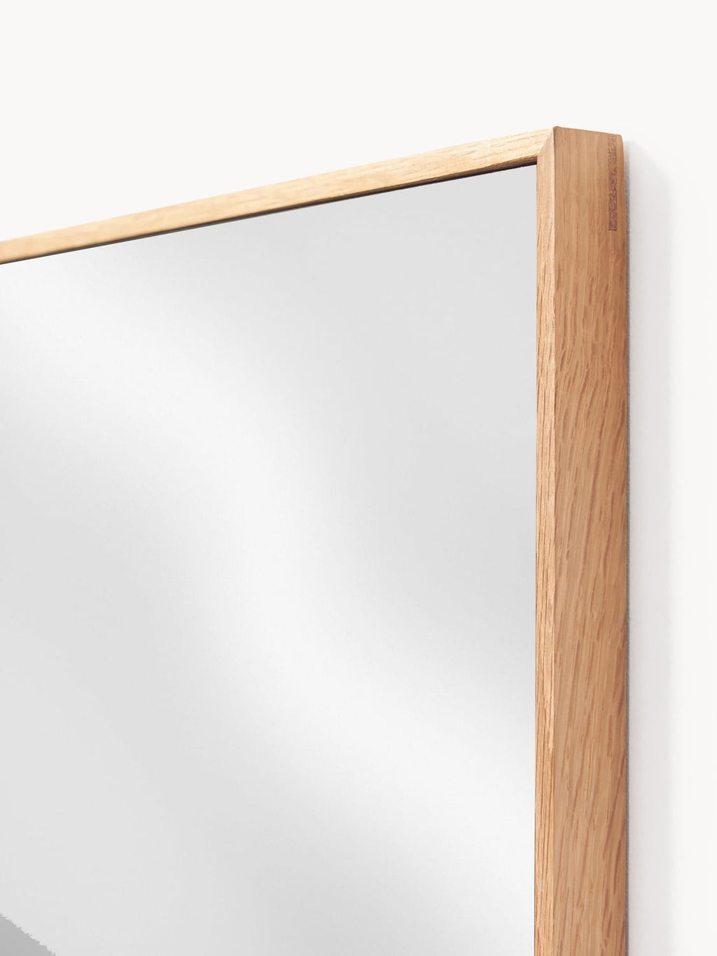 Orsenigo Full-Length Wall Mirror with Oak Wood Frame