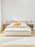 Rovello Upholstered Bed with Storage Space