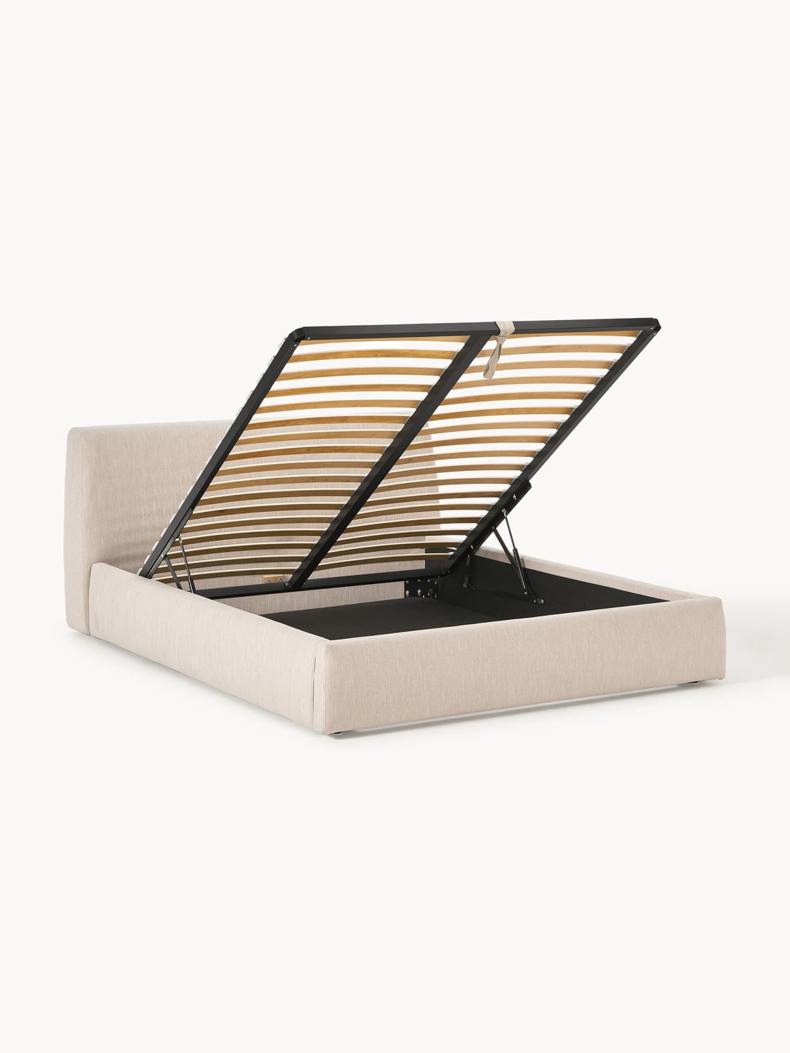 Rovello Upholstered Bed with Storage Space