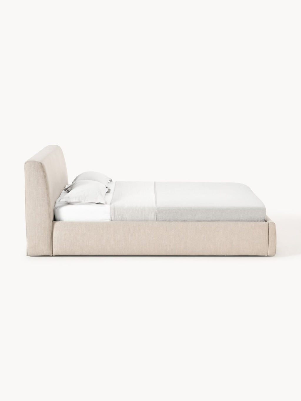 Rovello Upholstered Bed with Storage Space