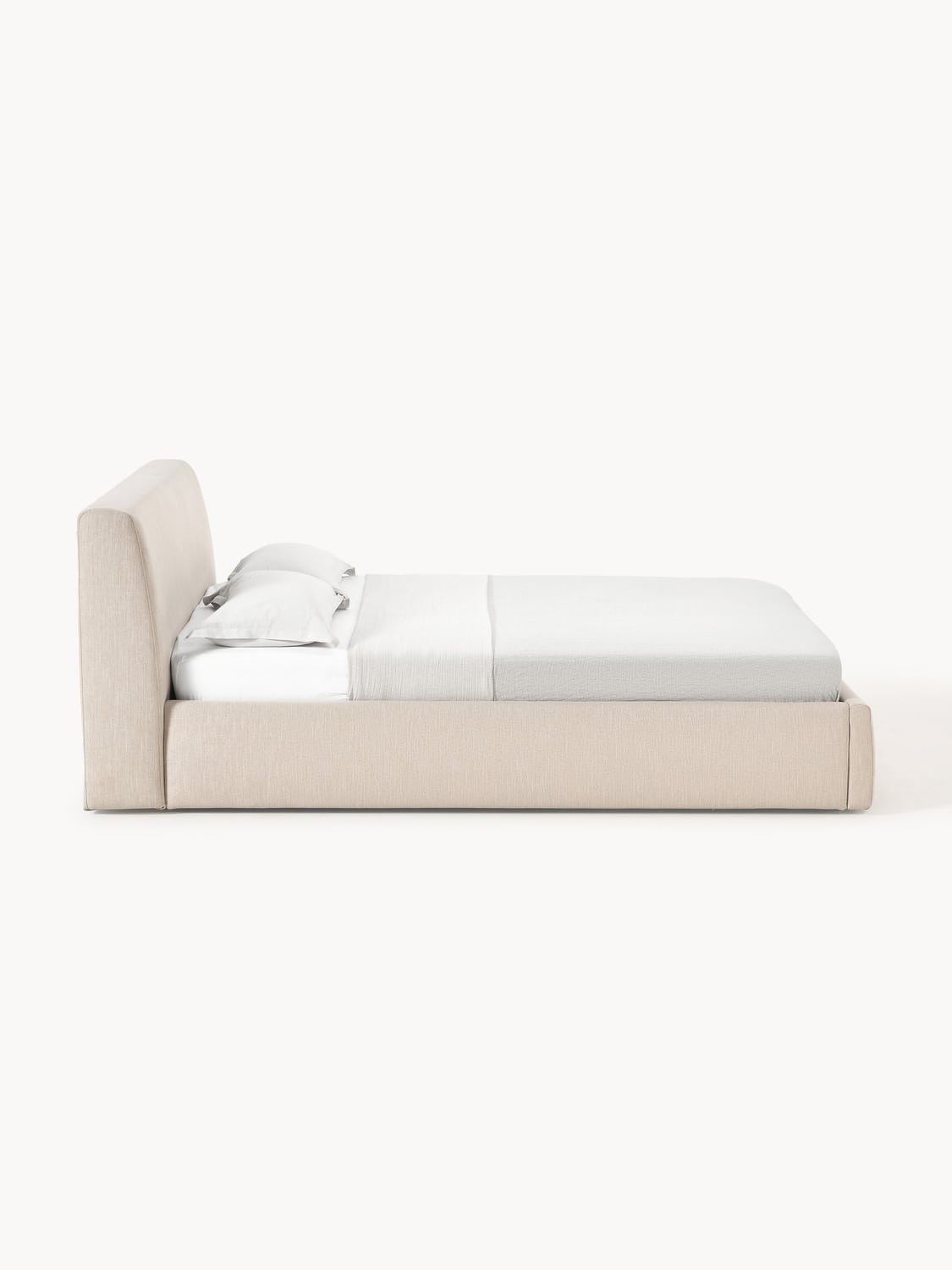 Rovello Upholstered Bed with Storage Space