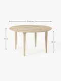 Mozzate Round Oak Wood Dining Table, various sizes