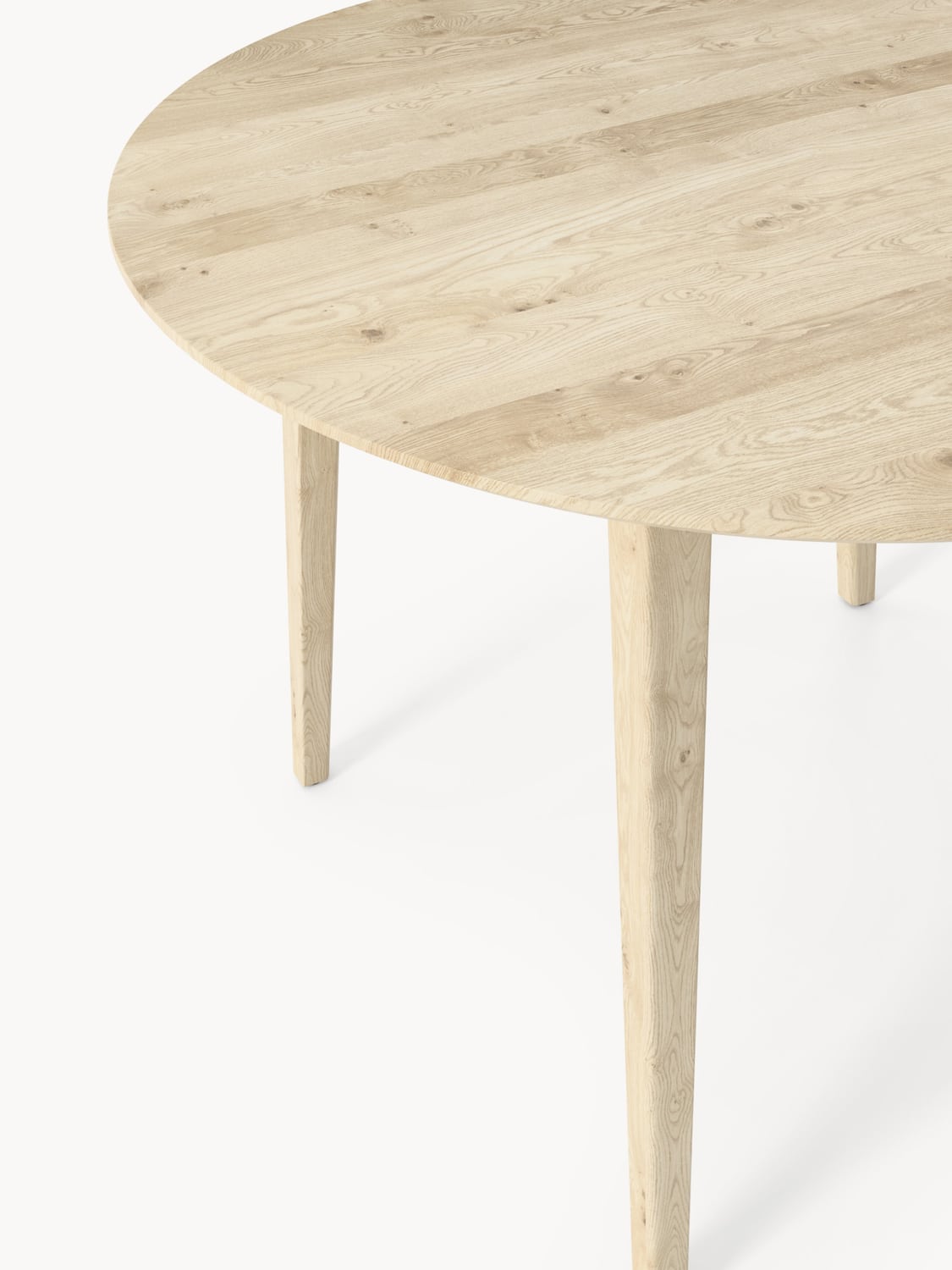 Mozzate Round Oak Wood Dining Table, various sizes