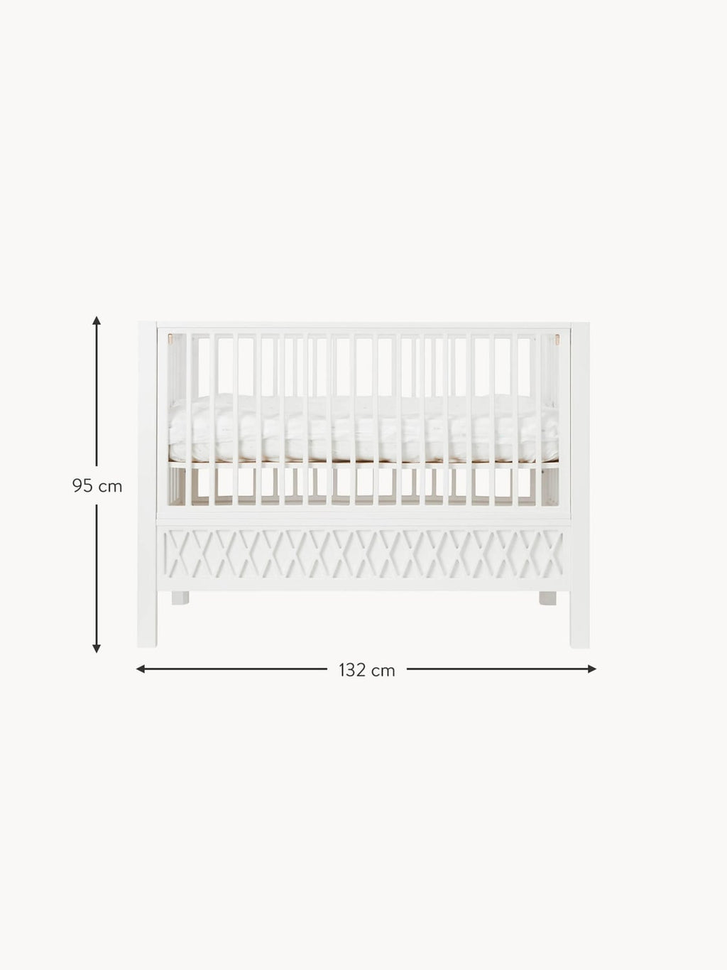Rezzonico Height-Adjustable Cot, 60 x 120 cm