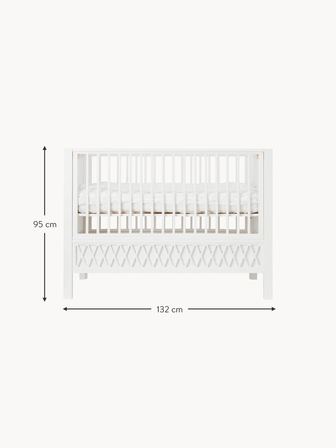Rezzonico Height-Adjustable Cot, 60 x 120 cm