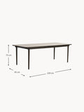 Corvara Extendable Oak Wood Dining Table, 220/265 x 95 cm