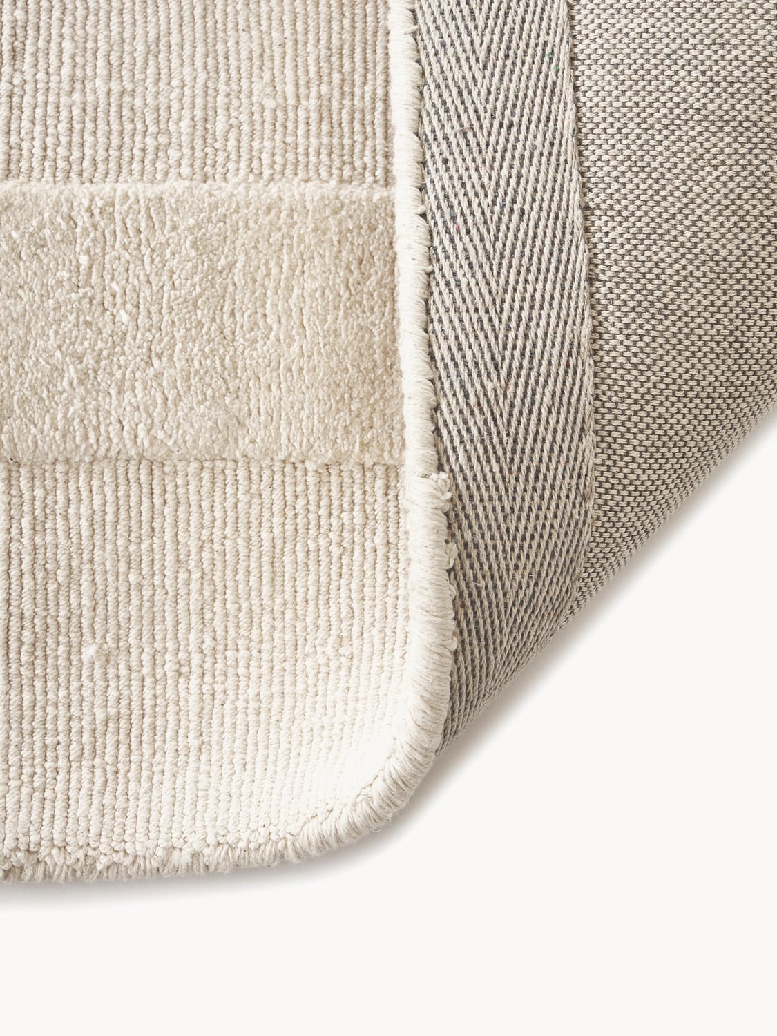 Mozzate Hand-Woven High-Low Cotton Rug