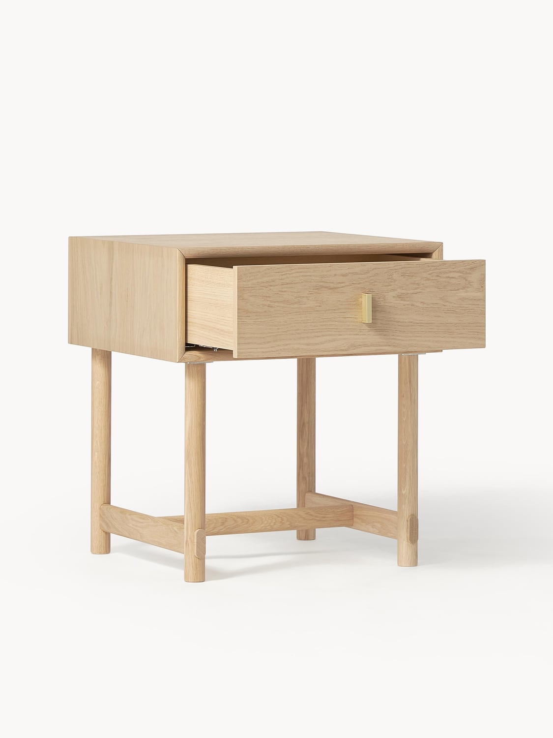 Esino Oak Wood Bedside Table with Drawer
