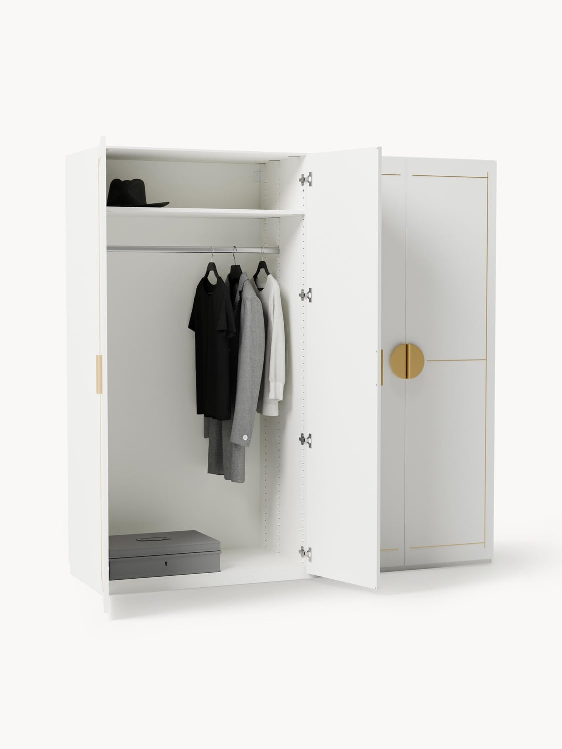 Tremosine Modular Hinged Door Wardrobe, 200 cm Wide — available in several sizes