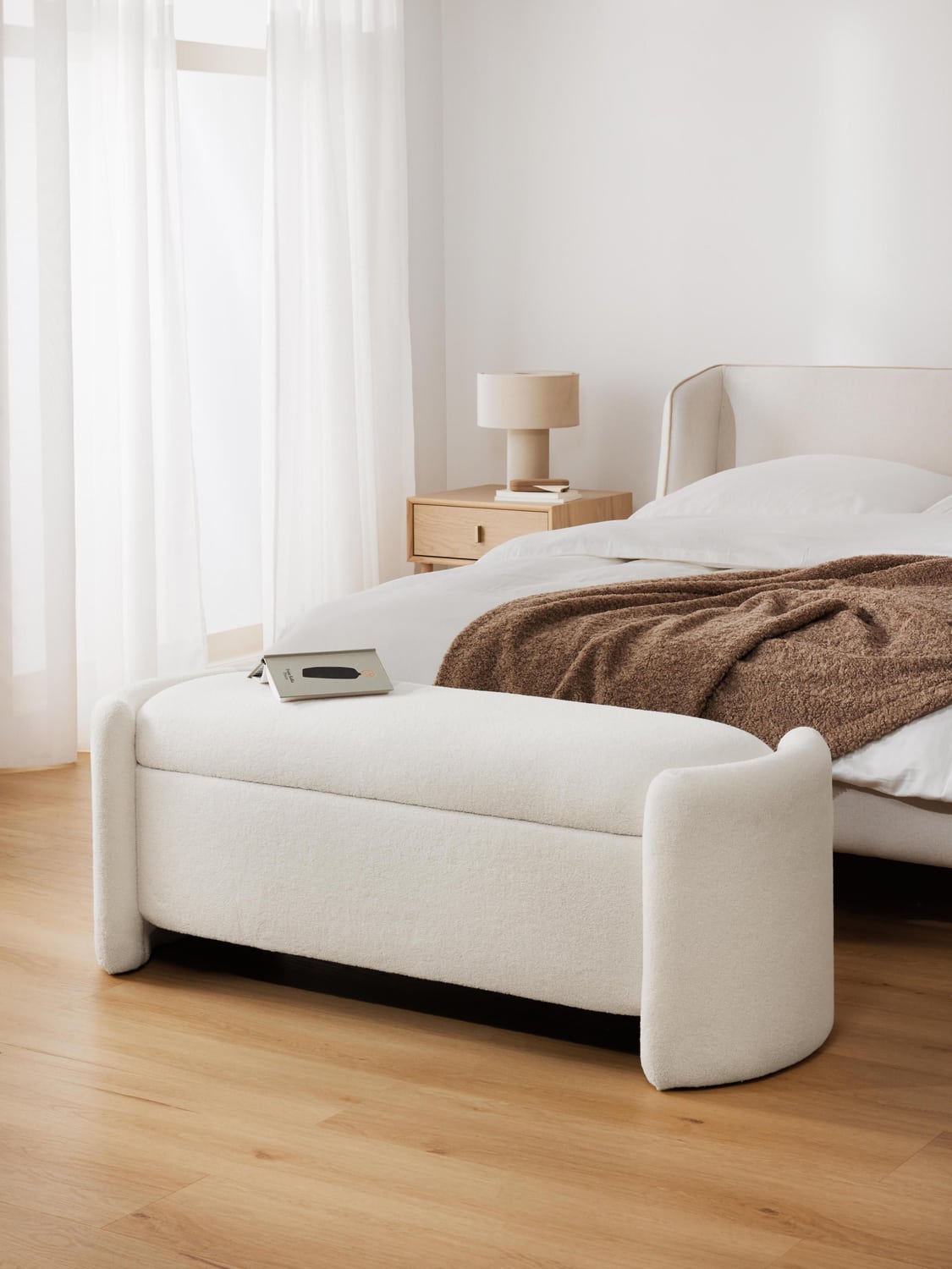 Nobiallo Teddy Upholstered Bench with Storage Space