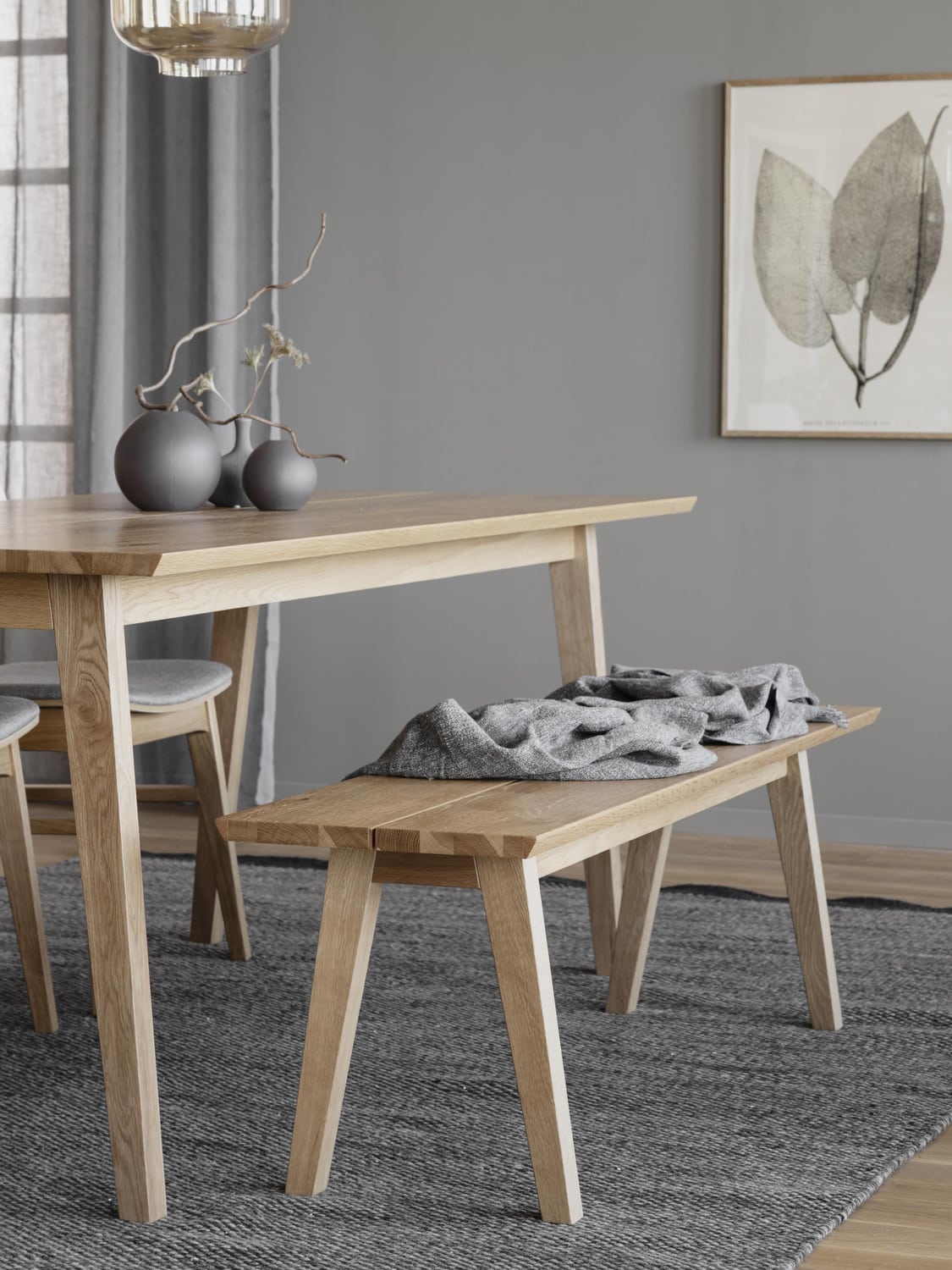 Almenno Oak Wood Bench