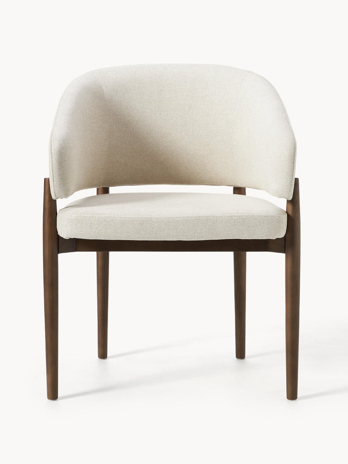 Anzano Upholstered Ash Wood Dining Chair with Armrests