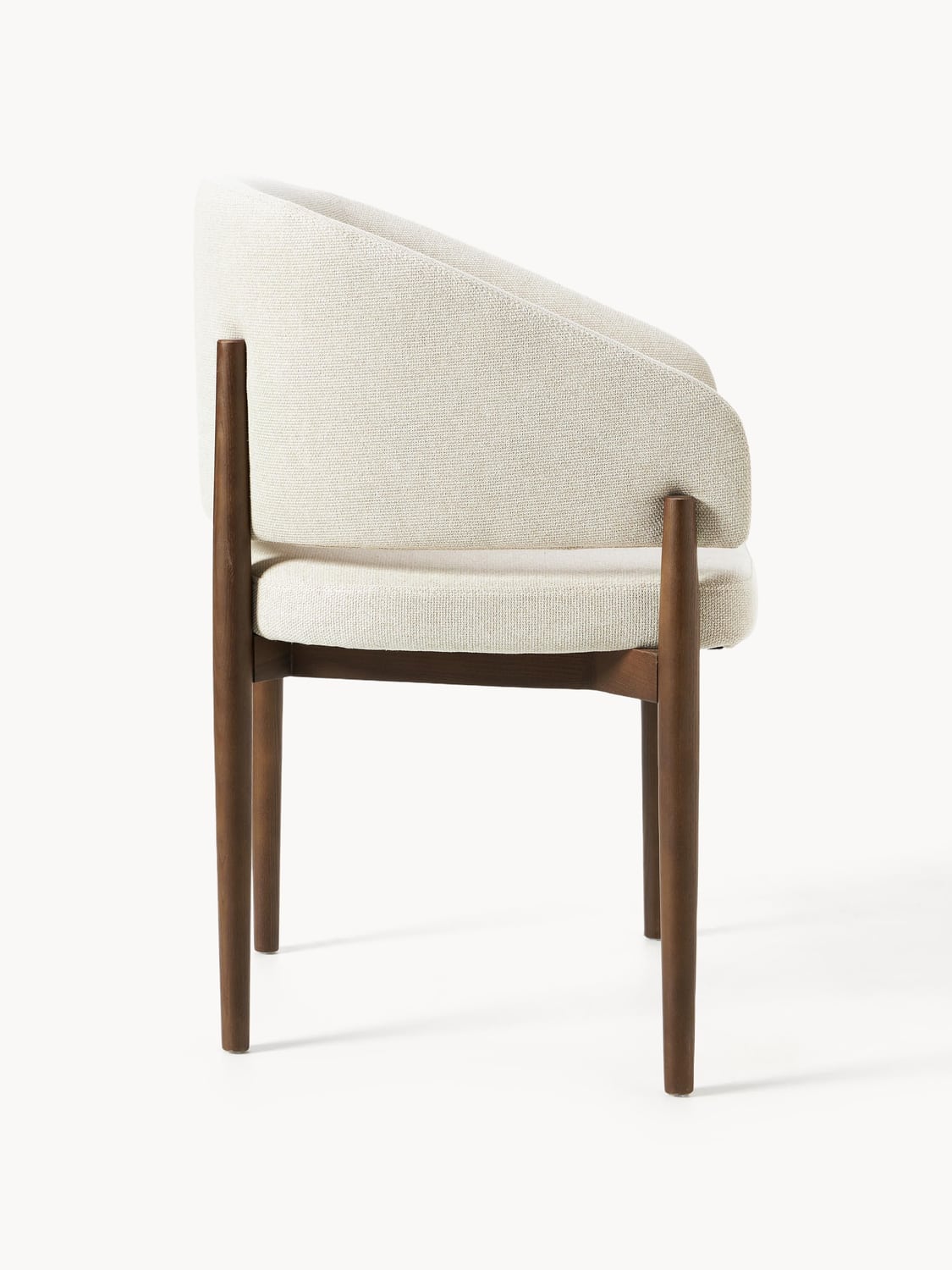 Anzano Upholstered Ash Wood Dining Chair with Armrests