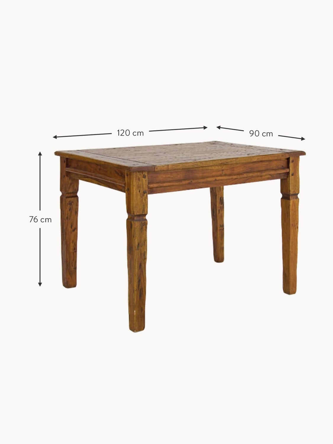 Ronco Extendable Acacia Wood Dining Table, 120 - 200 x 90 cm