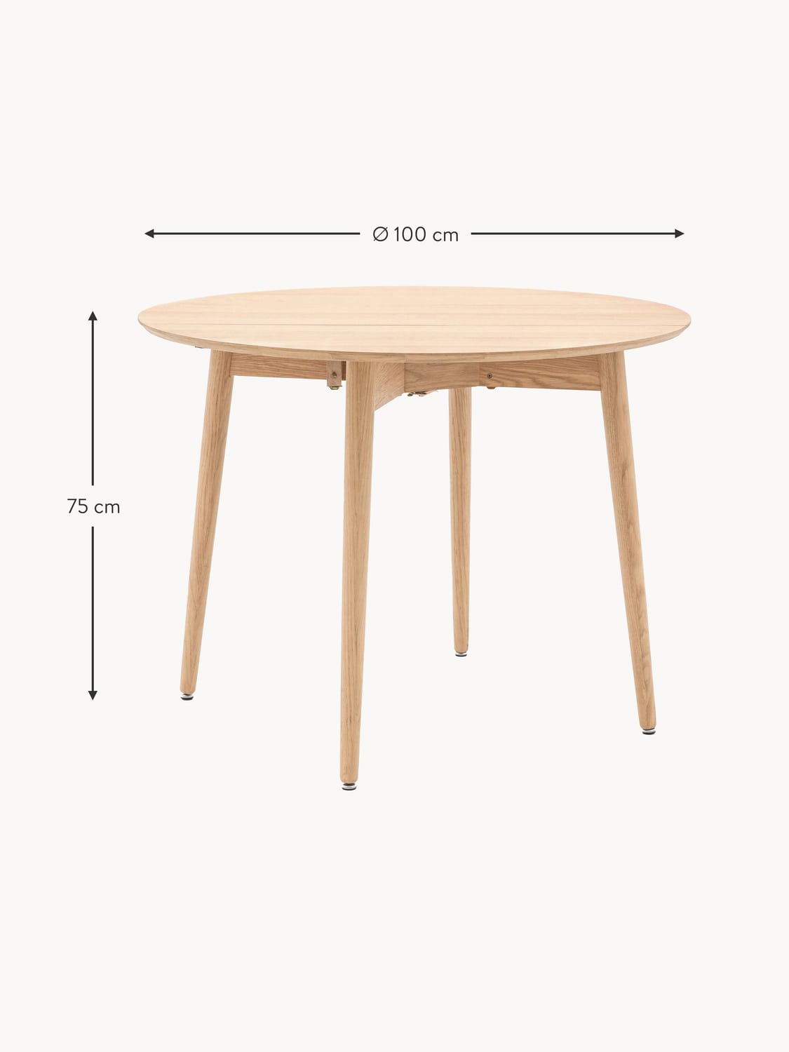 Palanzo Round Folding Dining Table, Ø 100 cm