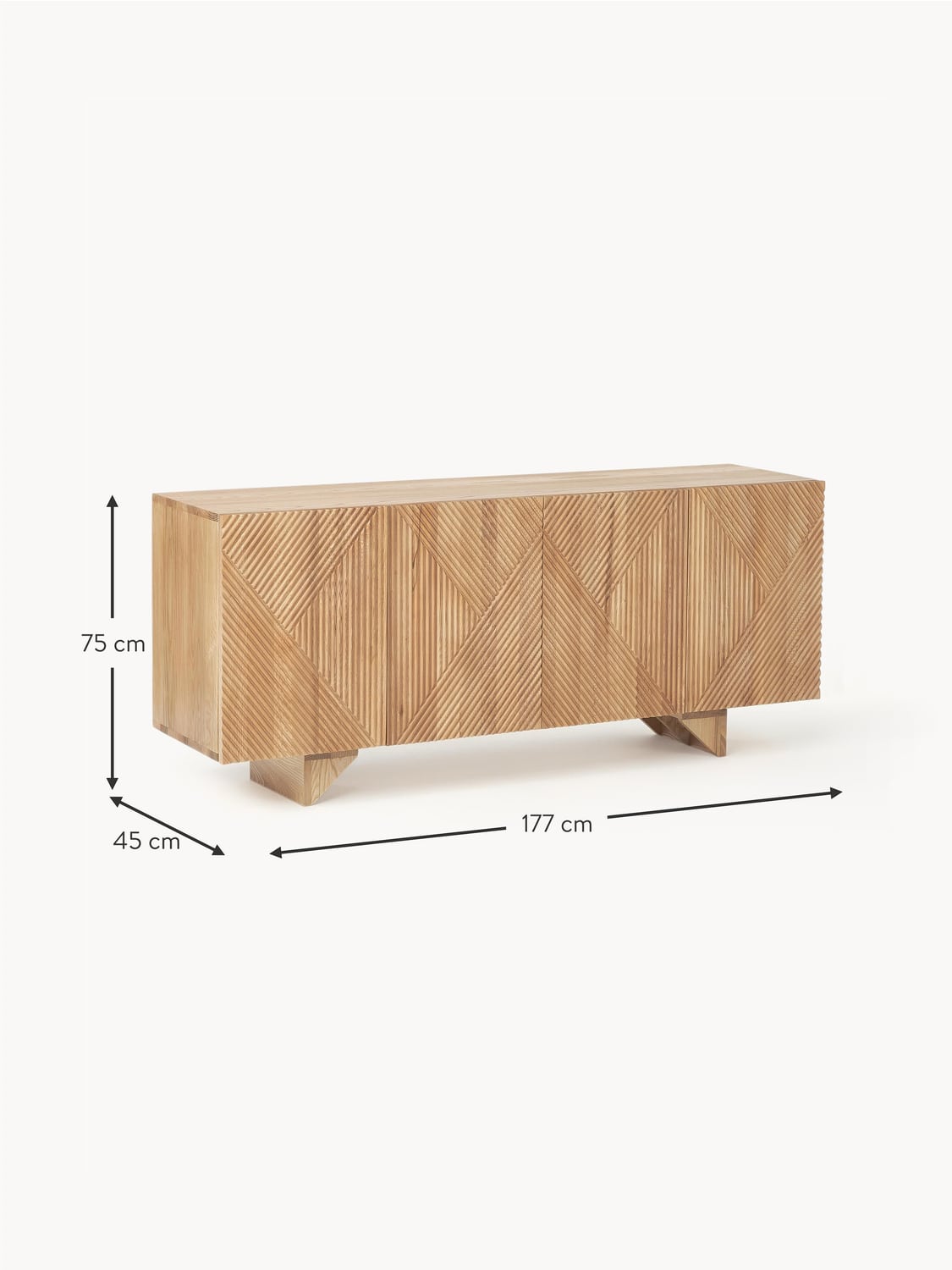 Bizzarone Ash Wood Sideboard