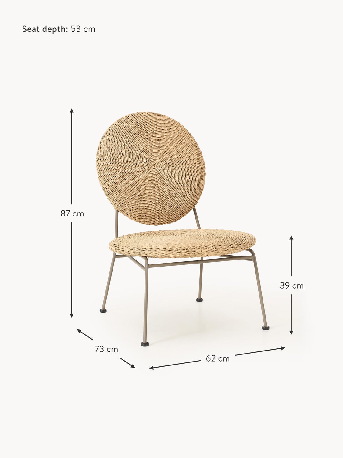 Luisago Polyrattan Garden Lounge Chair