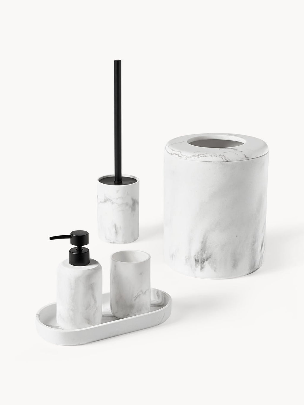 Albogasio Marble Effect Waste Bin