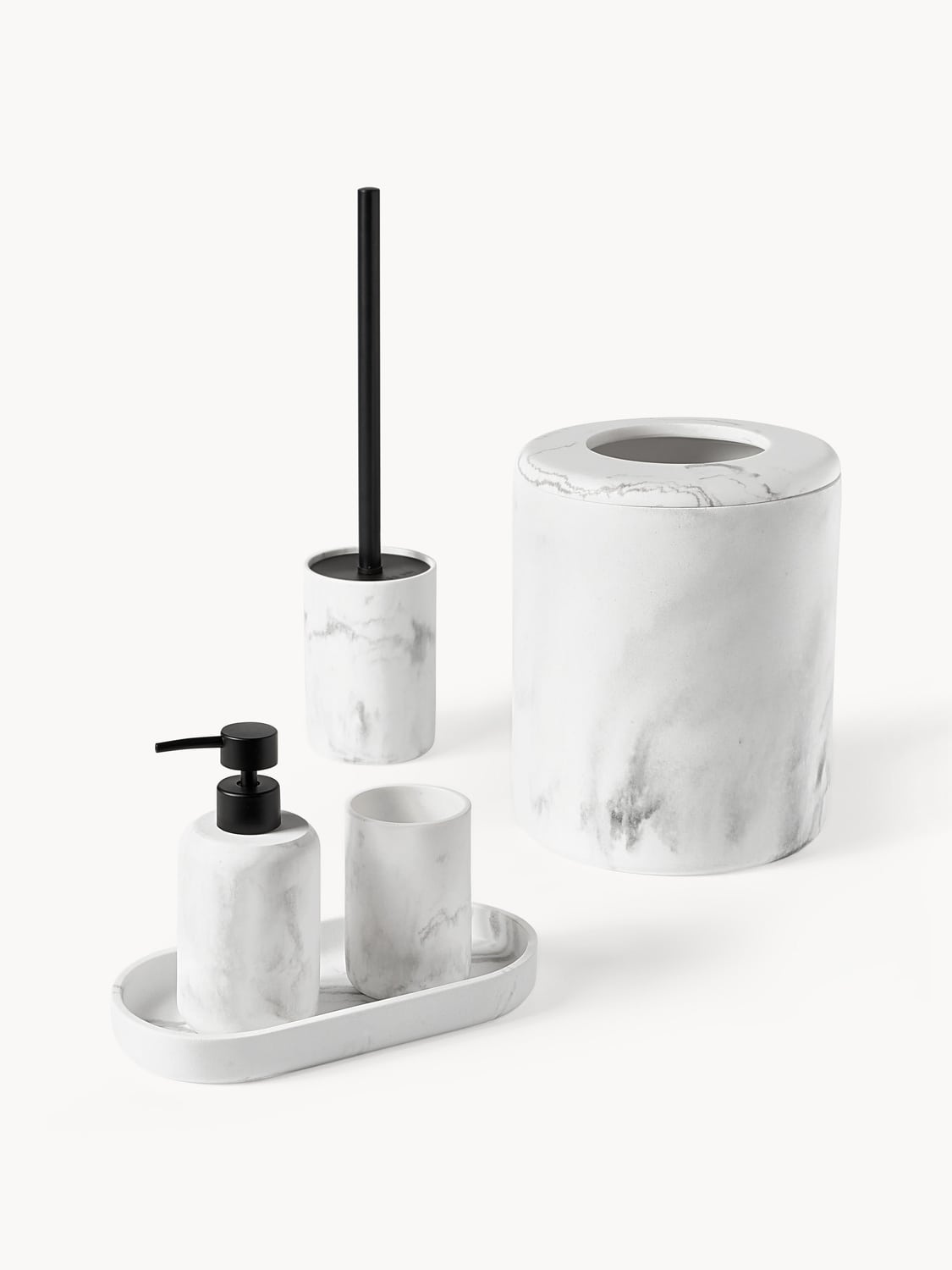Albogasio Marble Effect Waste Bin