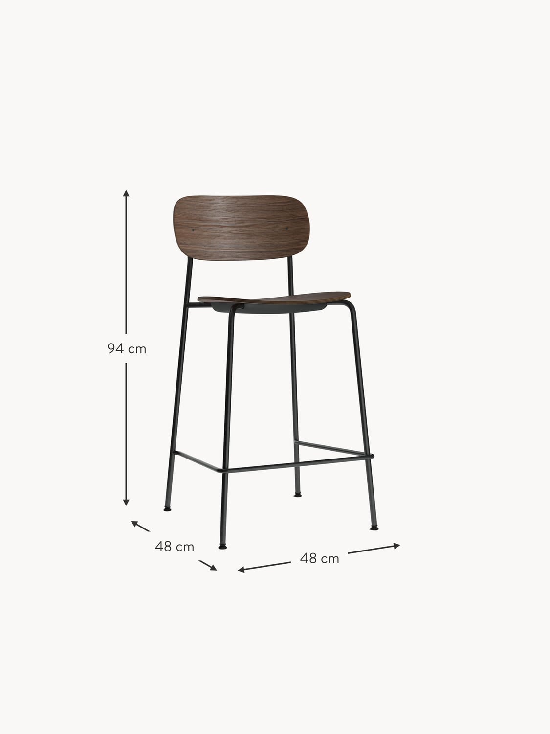 Orsenigo Co Metal and Wood Counter Chair