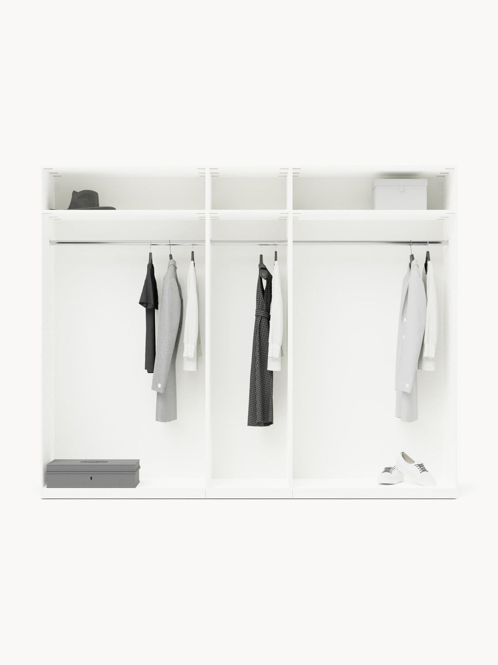 Novedrate Modular Hinged Door Wardrobe, 300 cm Wide — available in several sizes