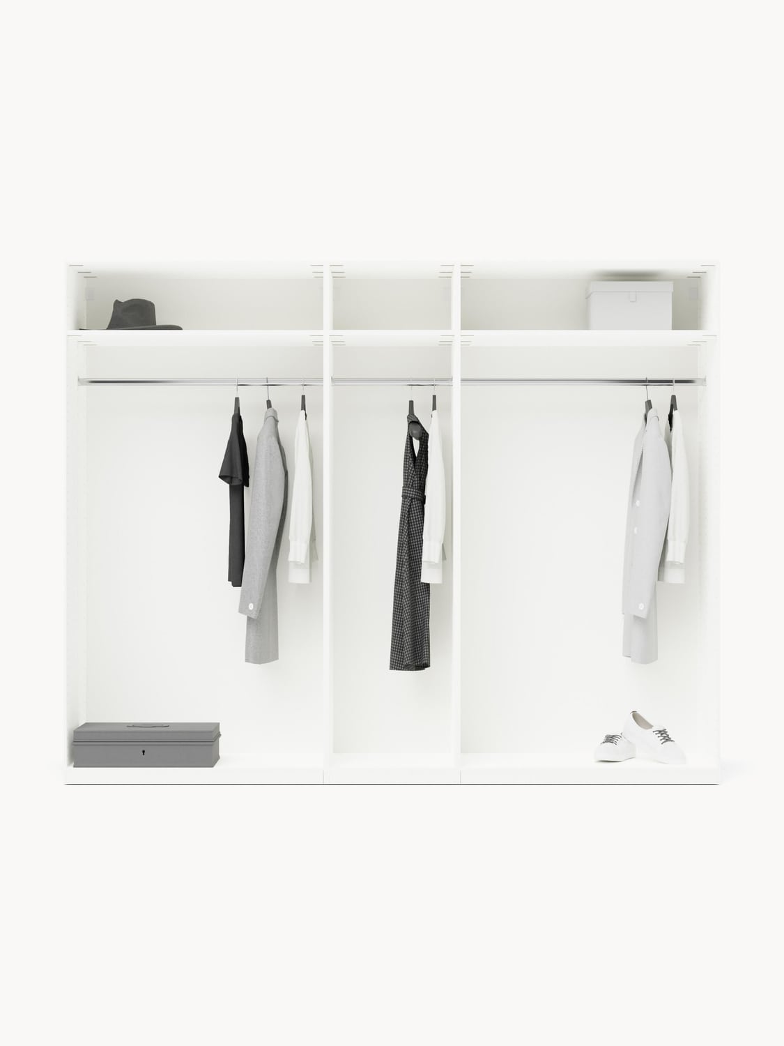 Novedrate Modular Hinged Door Wardrobe, 300 cm Wide — available in several sizes