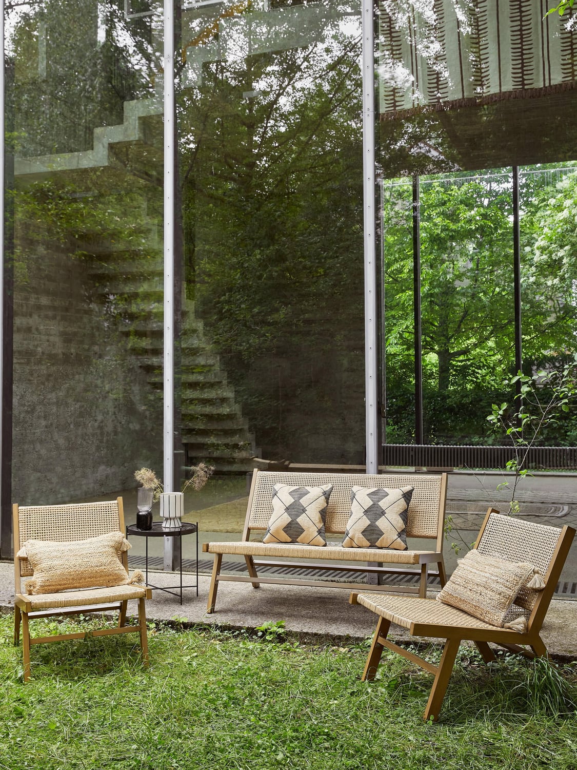Menaggio Wickerwork Garden Bench