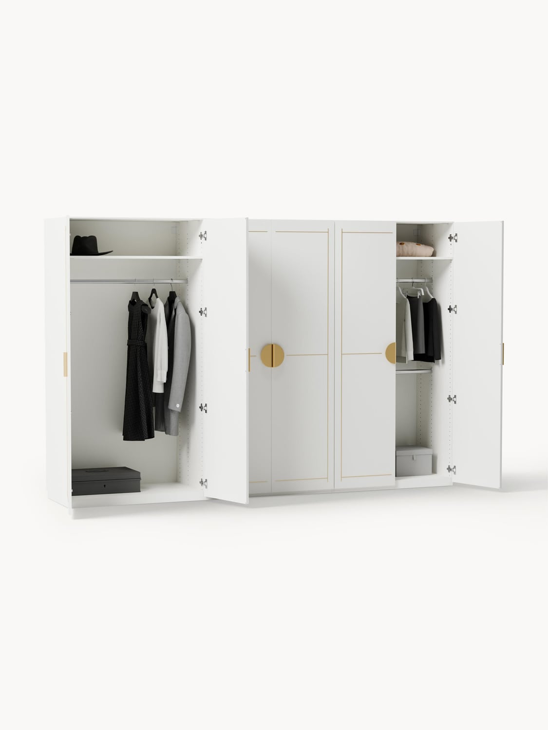 Tremosine Modular Hinged Door Wardrobe, 300 cm Wide — available in several sizes