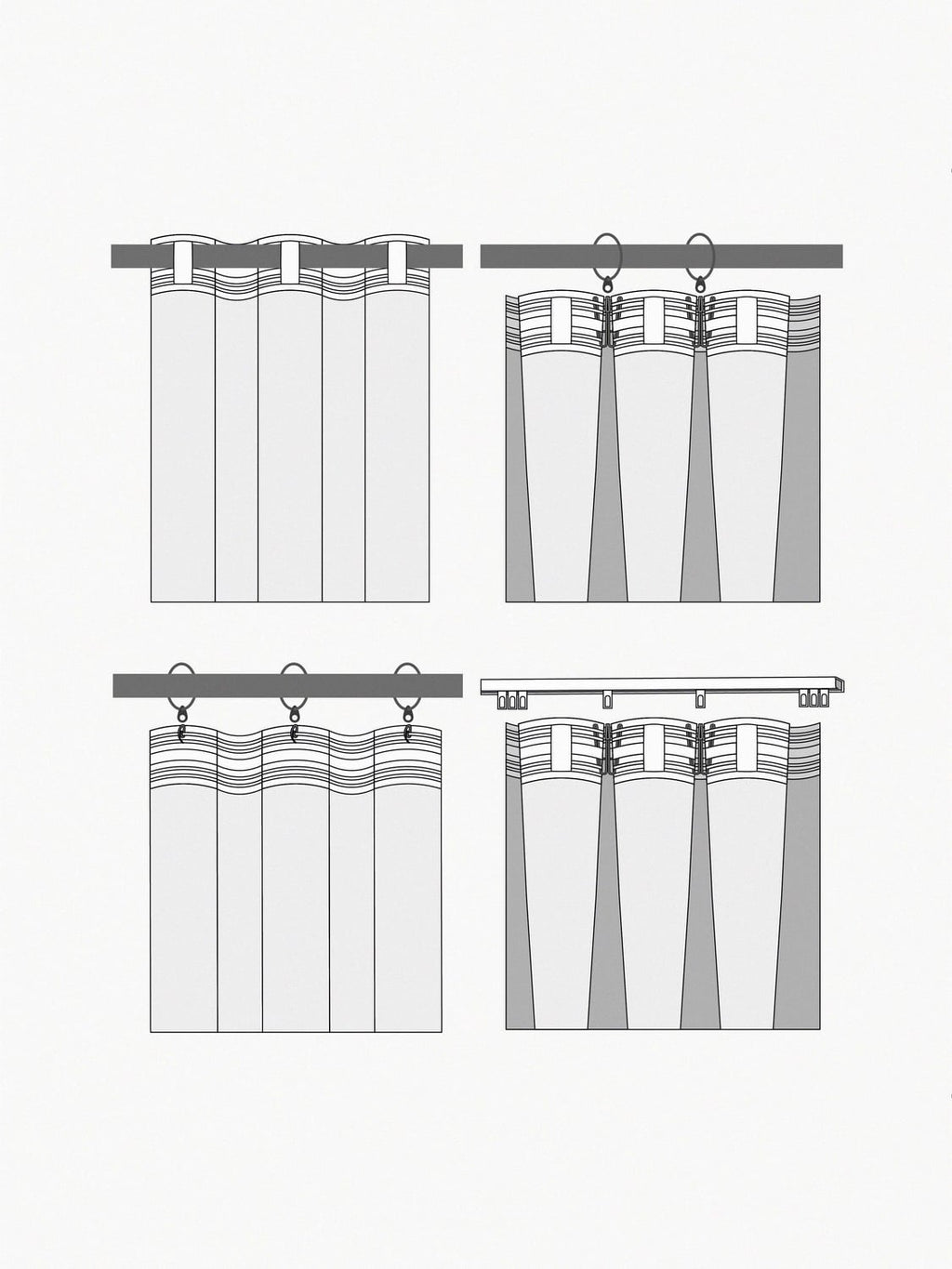 Oltrona Blackout Multi-Band Curtains (set of 2), W 140 cm