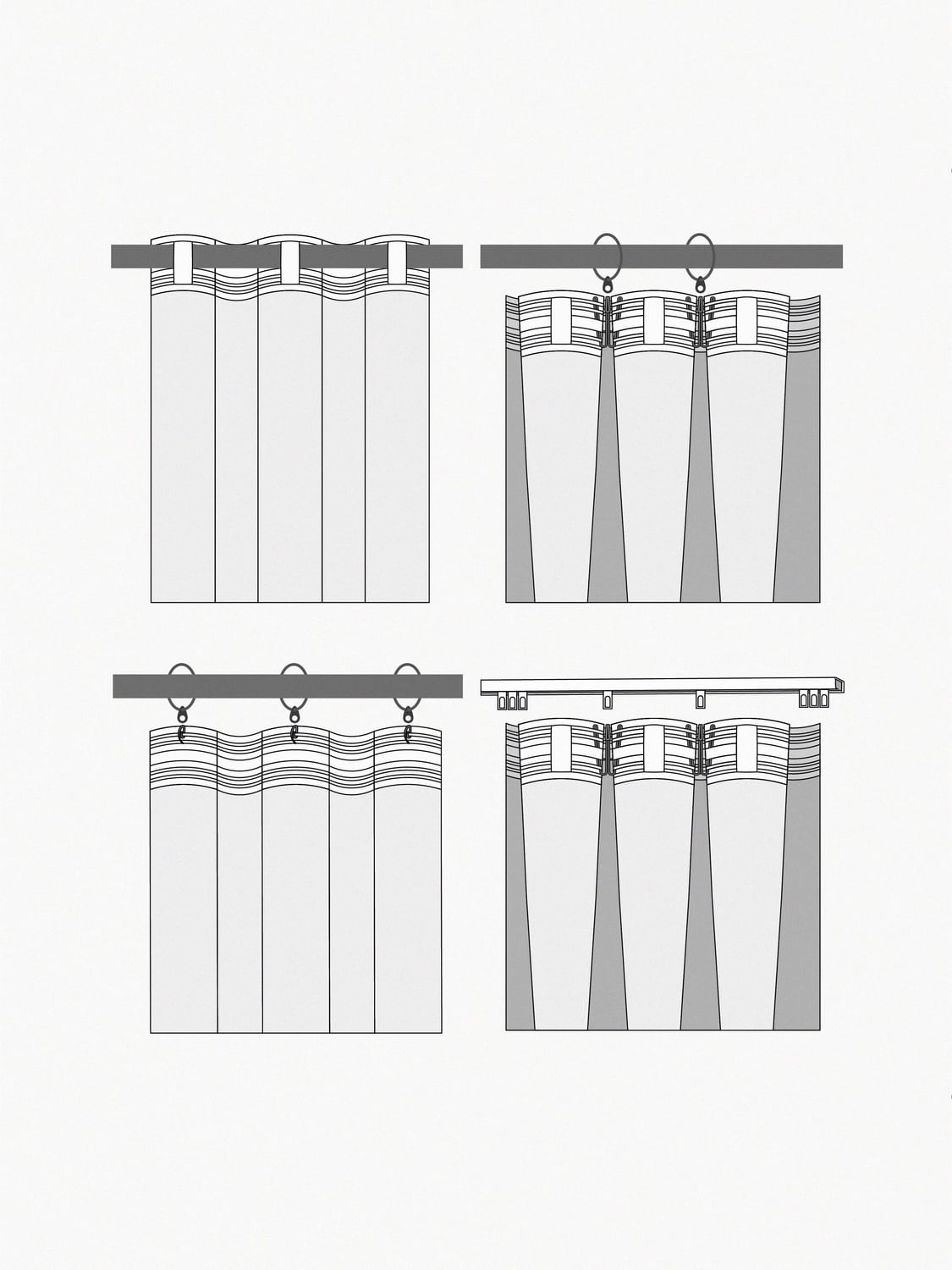 Oltrona Blackout Multi-Band Curtains (set of 2), W 140 cm