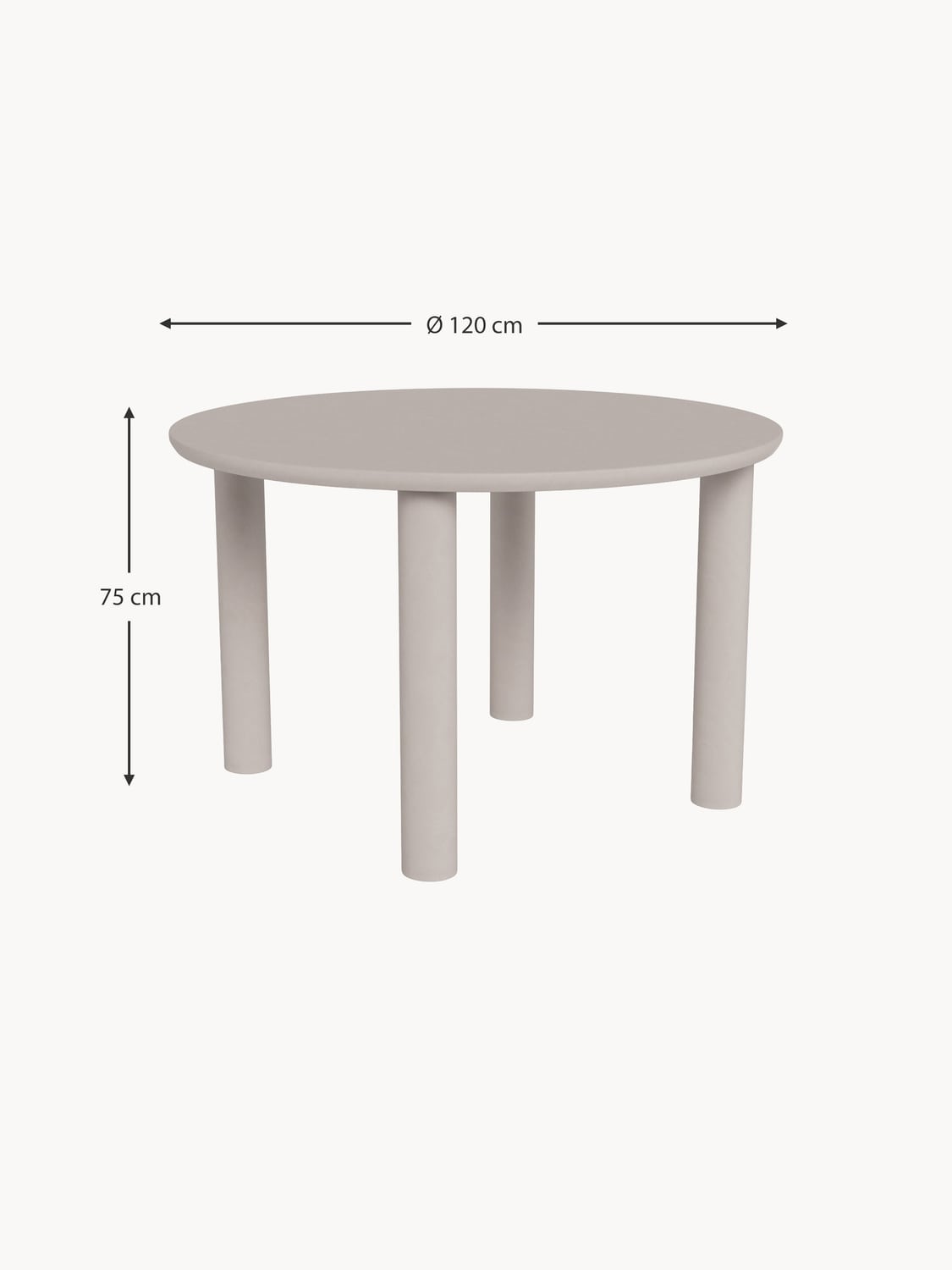 Peglio Round Dining Table, Ø 120 cm