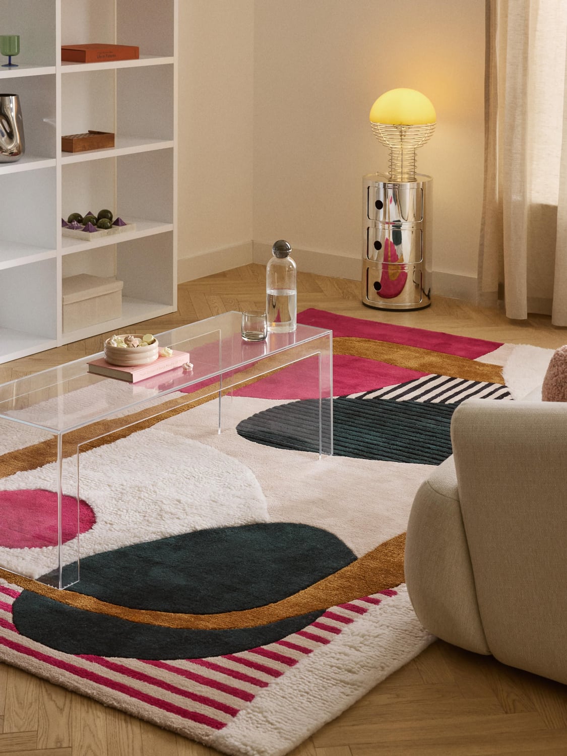 Vighizzolo High-Low Wool Rug, Hand-Tufted