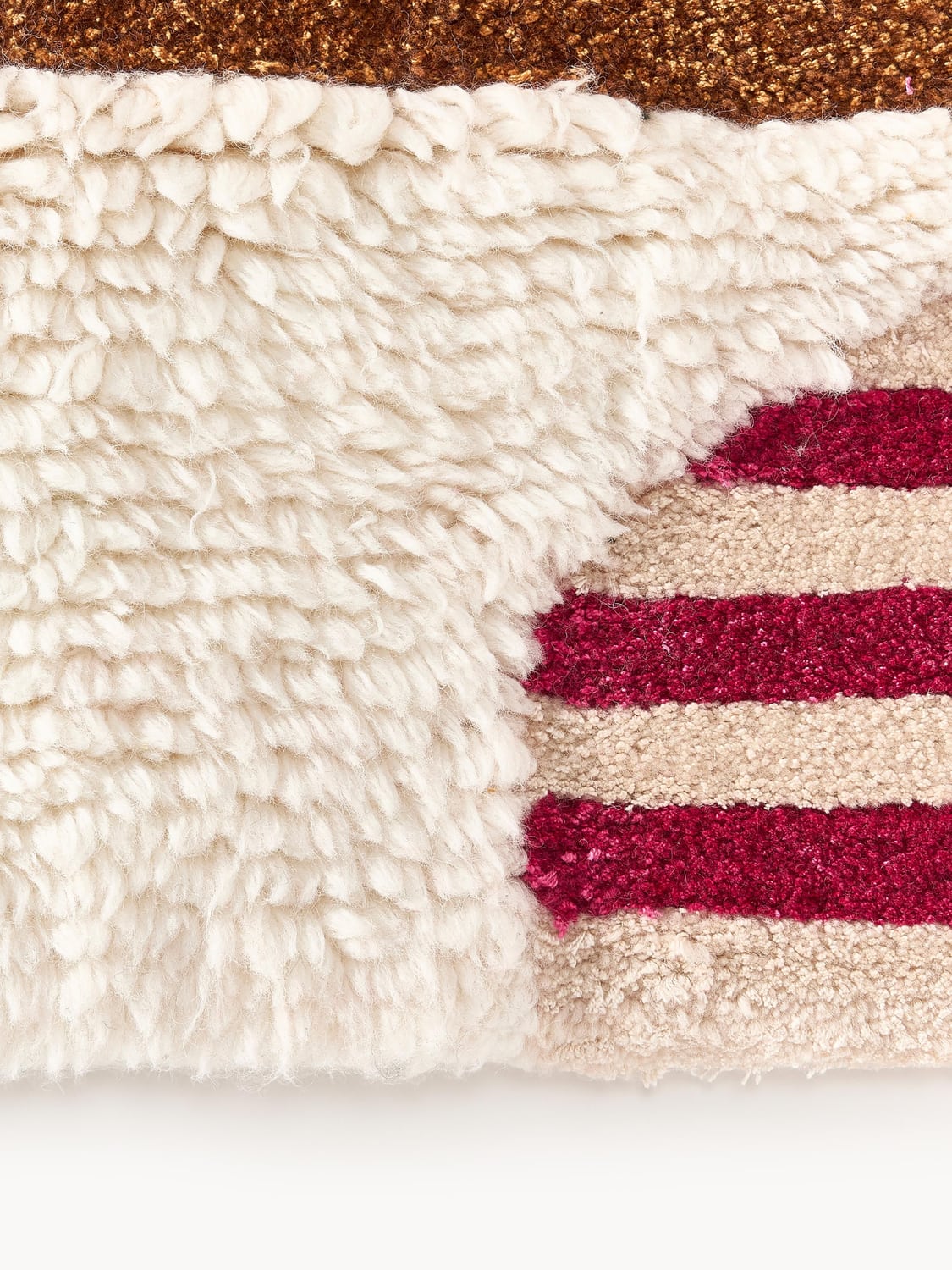 Vighizzolo High-Low Wool Rug, Hand-Tufted