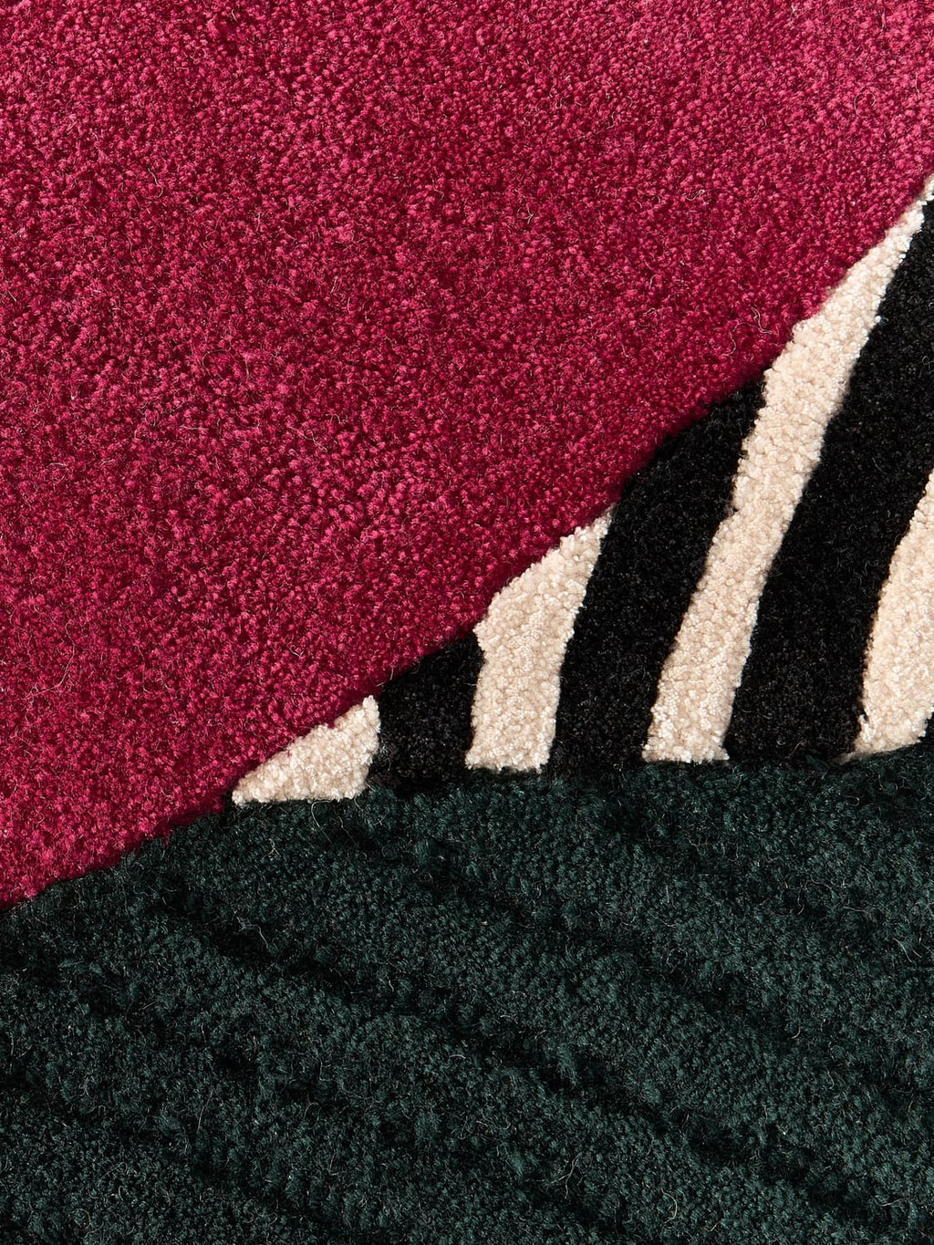 Vighizzolo High-Low Wool Rug, Hand-Tufted